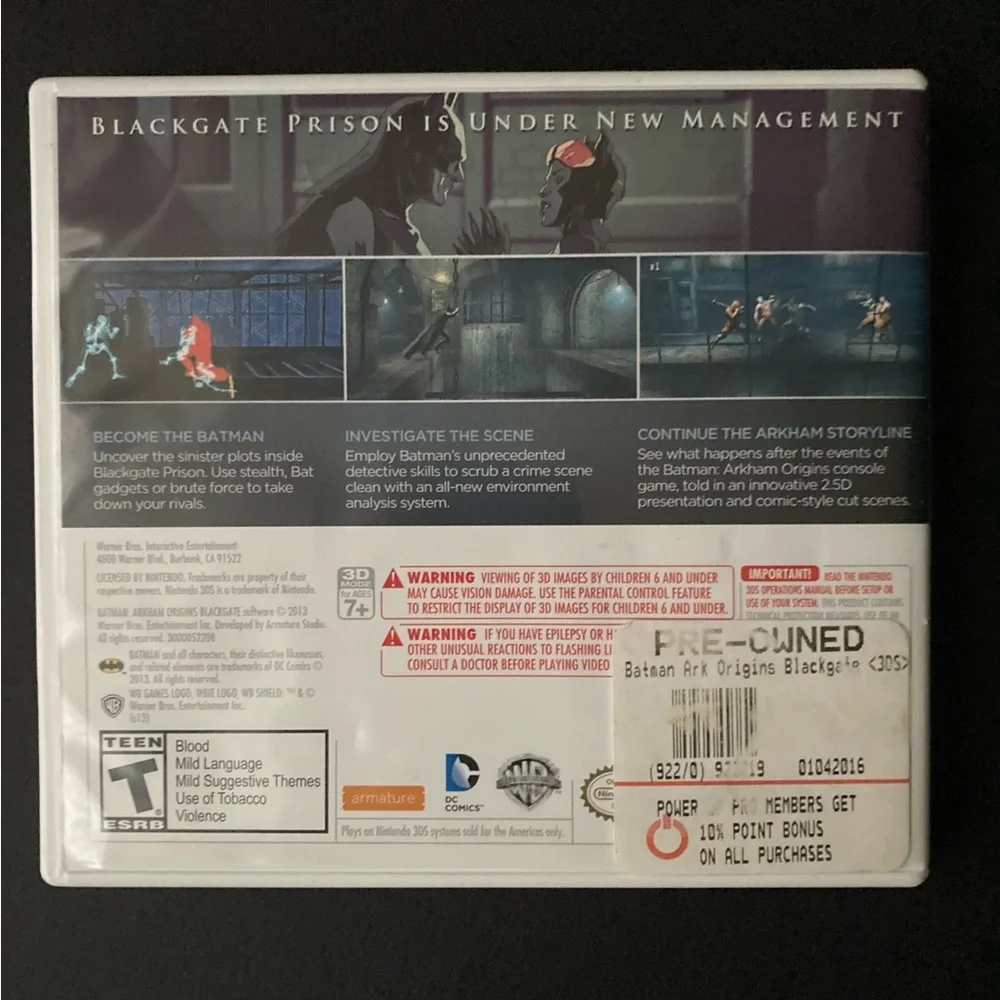 Batman: Arkham Origins Blackgate for Nintendo 3DS - Black - Picture 5 of 5